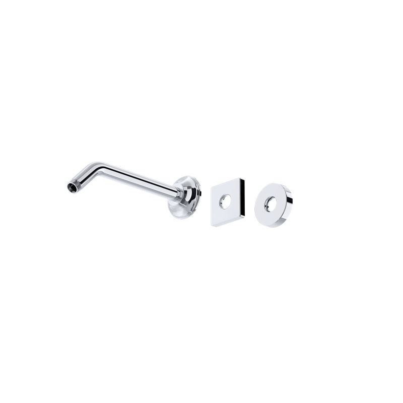 9" Reach Wall Mount Shower Arm, Polished Chrome