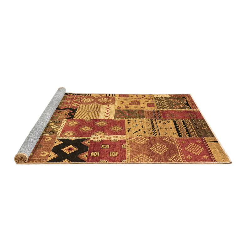 Washable Patchwork Indoor Rug, Square 5'