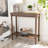 Elegant Hemenway 28'' Console Table – Neutral Finish, Turned Legs & Functional Lower Storage Shelf-353839705