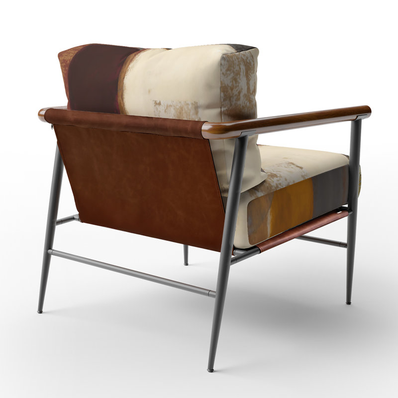 Culligan - Chaise rembourrée avec accoudoirs, Noir, noir, noir, noir