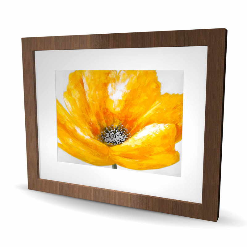 «Beautiful Yellow Flower - Modern Botanical», reproduction encadrée