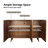47" Walnut Sideboard Buffet Cabinet With 3 Doors,mid-century Buffet Cabinet