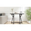 Table d'entrée en bois noire - Console de ferme étroite derrière le canapé pour le couloir