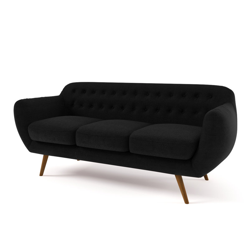Millicent 3 Seater Sofa, Black