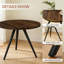 Table de salle à manger ronde de 34,7 po pour 4, table basse de cuisine moderne noyer-125822569