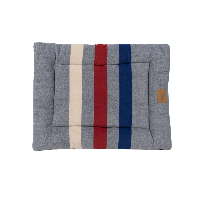 Coussin confortable Pendleton, Cabine à rayures grises, Small (30"w x 23"d x 2"h)