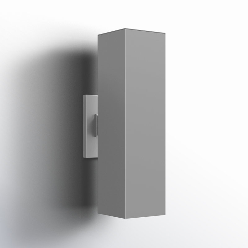 Dyer Aluminum Wall Light, Painted Brushed Nickel, 18.5" H x 5" W x 7.75" D, No