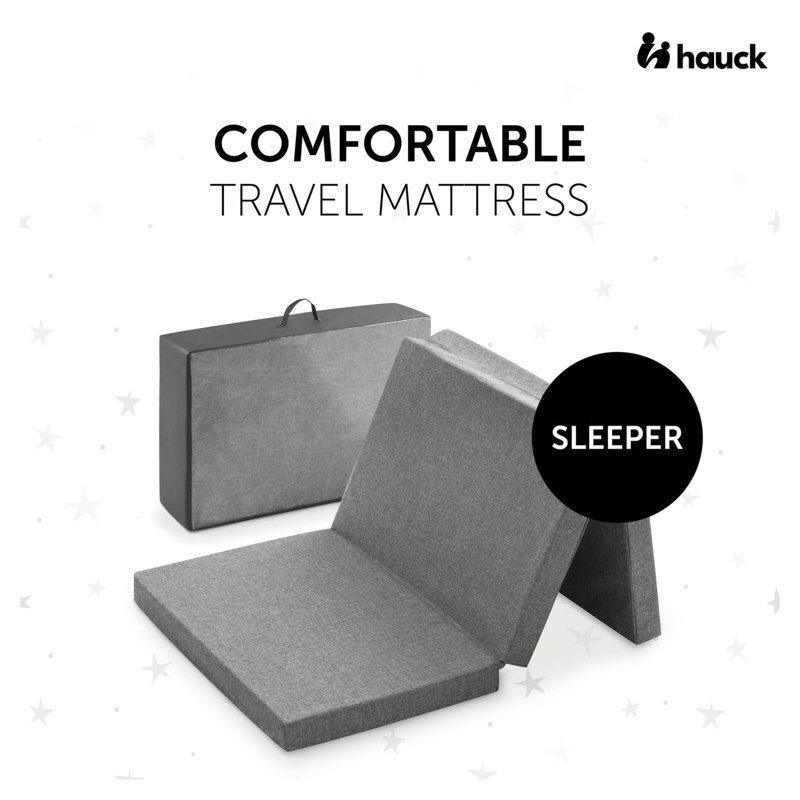 Protège-matelas pliable portatif en mousse pour tout-petits hauck hauck, 24 x 47 po, gris