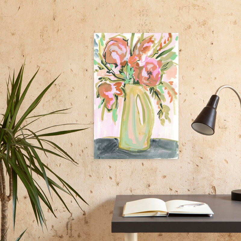 Boho Floral III, art floral abstrait, H 24 po x l 16 po