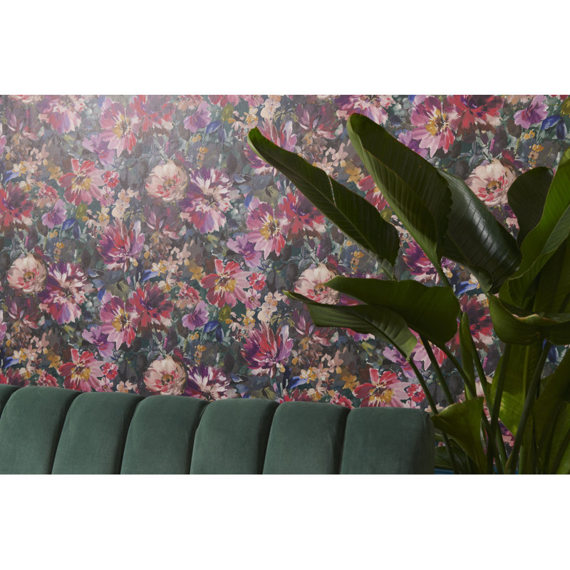 Tahiti Exotica 2 10.05m x 52cm Low Gloss Wallpaper Roll, Rouge