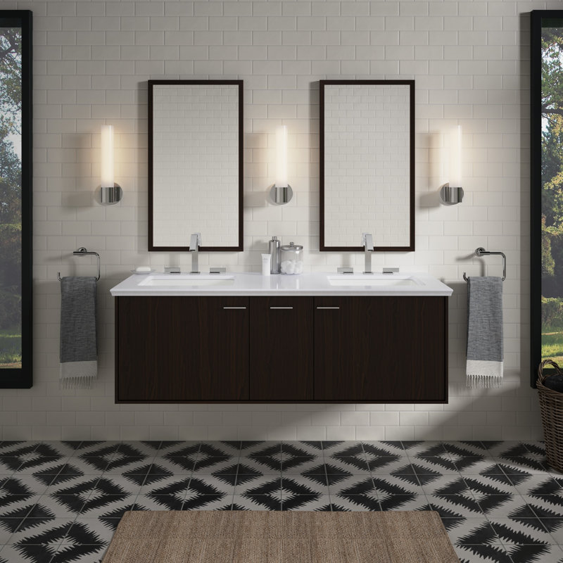 Jute™ 51" Wall-Mounted Single Bathroom Vanity Set