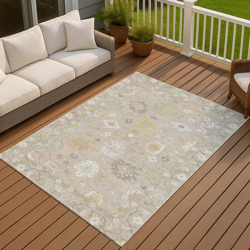 Machine Washable Indoor/Outdoor Chantille ACN2675 Global Rug, 9' x 12', Dune