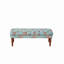 Banc capitonné de style européen avec pieds tournés en bois, repose-pieds rembourré American pour chambre à coucher et espace de vie principal
