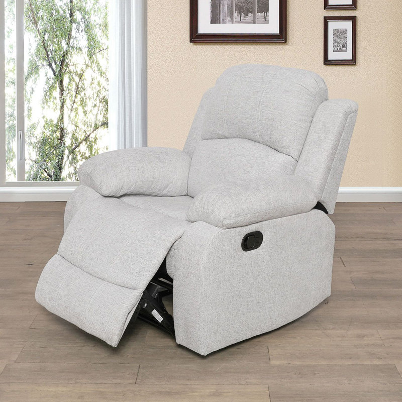 Fauteuil inclinable souple, Mélange de lin gris argenté