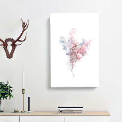 Layers Of Leaves & Flowers - Wrapped Canvas Painting