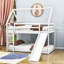 Lit simple superposé en bois avec glissade-136338238