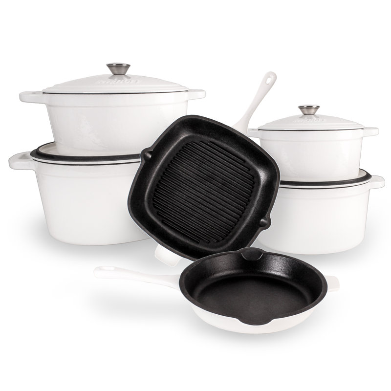 Batterie de cuisine en fonte 10 pièces BergHOFF Neo, Blanc