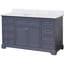 Ensemble de meuble-lavabo simple 60 po Ronnie avec comptoir gris marine et comptoir en marbre de Carrare-1882987846-1892729882