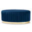 Repose-pieds de cocktail ovale en velours de 40,9 po de large Frew-2082536687