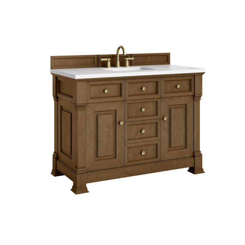 Brookfield 47.75'' W Single Bathroom Vanity Base, Honey Oak