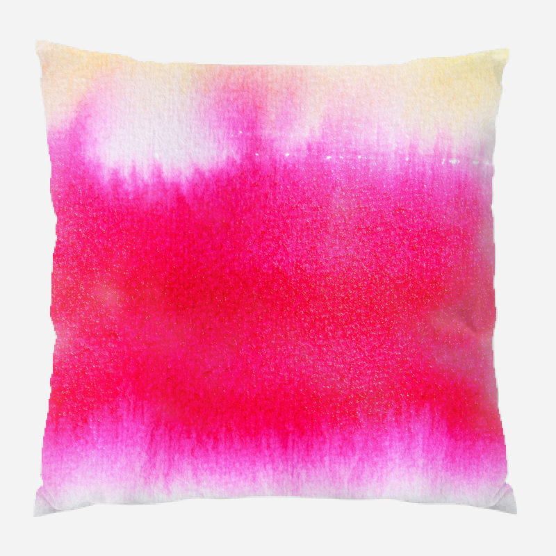 Coussin décoratif aquarelle Balsam, Microsuède, Intérieur