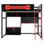 Lit mezzanine en bois avec bureau-185885967