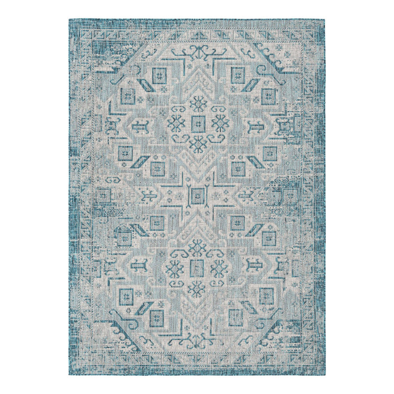Danera Geometric Indoor / Outdoor Rug, Rectangle 7'1" x 10'