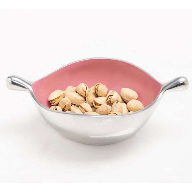 Pod Dish, Silver/Rose Pink
