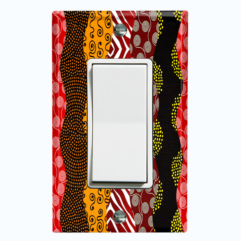 Patterned 1 - Gang Toggle Light Switch Standard Wall Plate