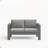52 Inch All-Weather Metal Loveseat Patio Sofa with Thick Gray Cushions and Robust Frame for Year-Round Outdoor Comfort