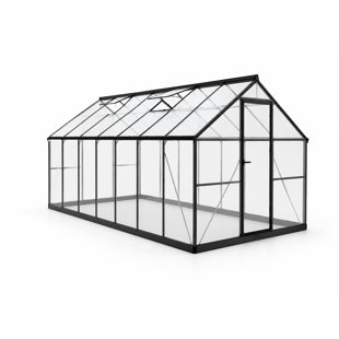 x16 FT Greenhouse, Polycarbonate Green House with Quick Setup Structure and Roof Vent, Aluminum Large Walk-in Greenhouse for Outside Garden Backyard