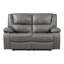 Canapé inclinable 2 places en cuir gris