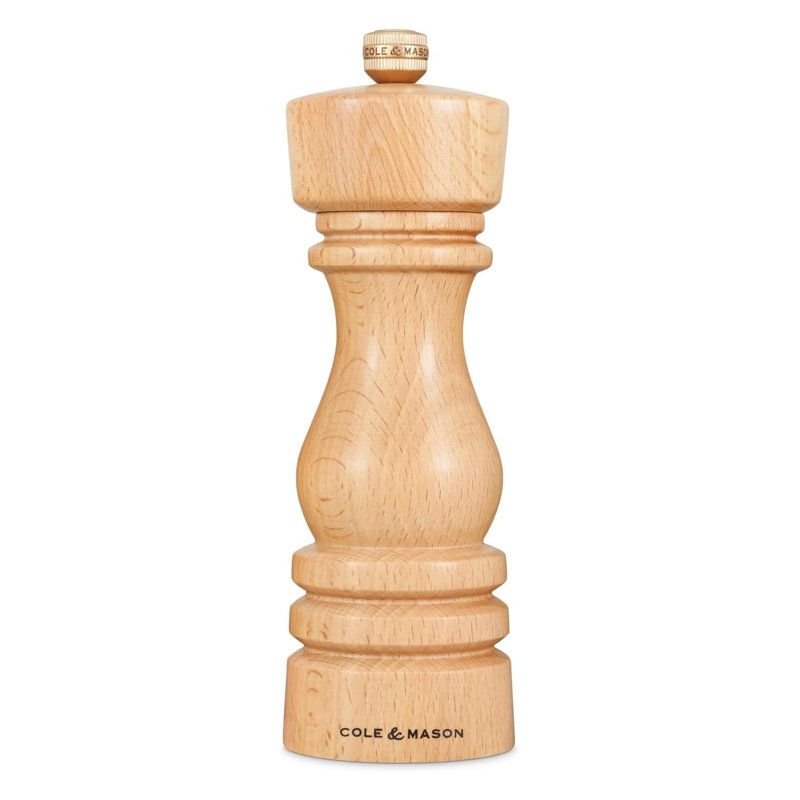 Beach Wood Pepper Mill, Natural, 18" H x 6" W x 6" D