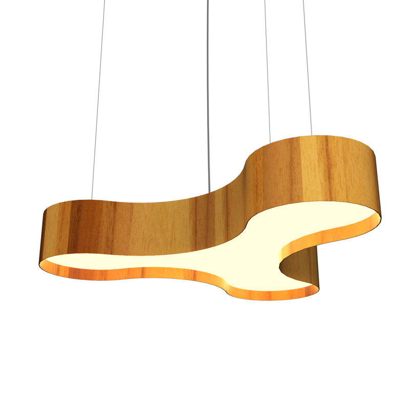Luminaire suspendu unique à 1 lumière Trevo, Teck