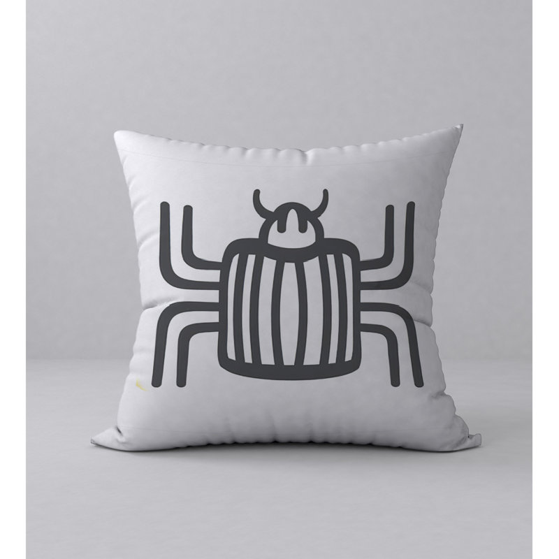 Housse de coussin carrée, 18 po x 18 po, Polyester / bourre de polyester