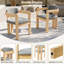 Ensemble de 2 chaises de patio de style moderne en bois d'acacia
