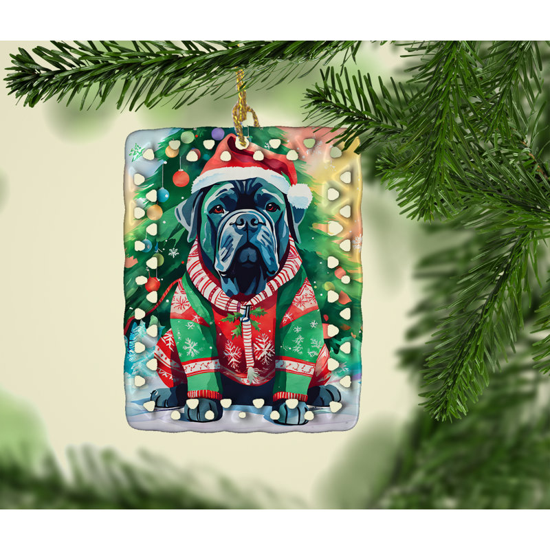 Ornement en porcelaine Cane Corso Christmas, Cane Corso 3408