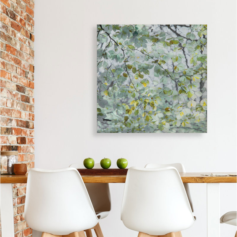 « danse leaves », peinture, H 10 po x l 10 po x p 1,5 po, Toile tendue