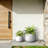 11 in. Medium Pearl White(Upgraded Interior) Concrete Round Planter / Pot with Drainage Holes for Indoor & Outdoor-1316010808-1316010812