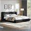 Grand lit plateforme tapissier à profil bas pour grand lit, noir-1717409022-1717409016