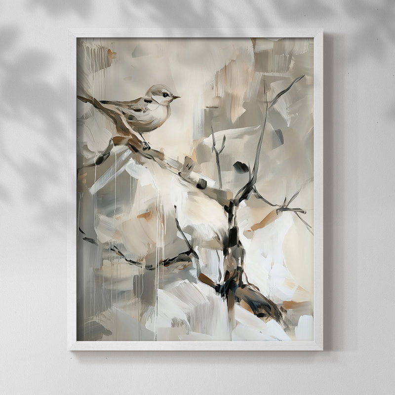 ANIMALS Series LXV III - reproduction encadrée de qualité supérieure - prête à être accrochée - aucun clou requis, Blanc