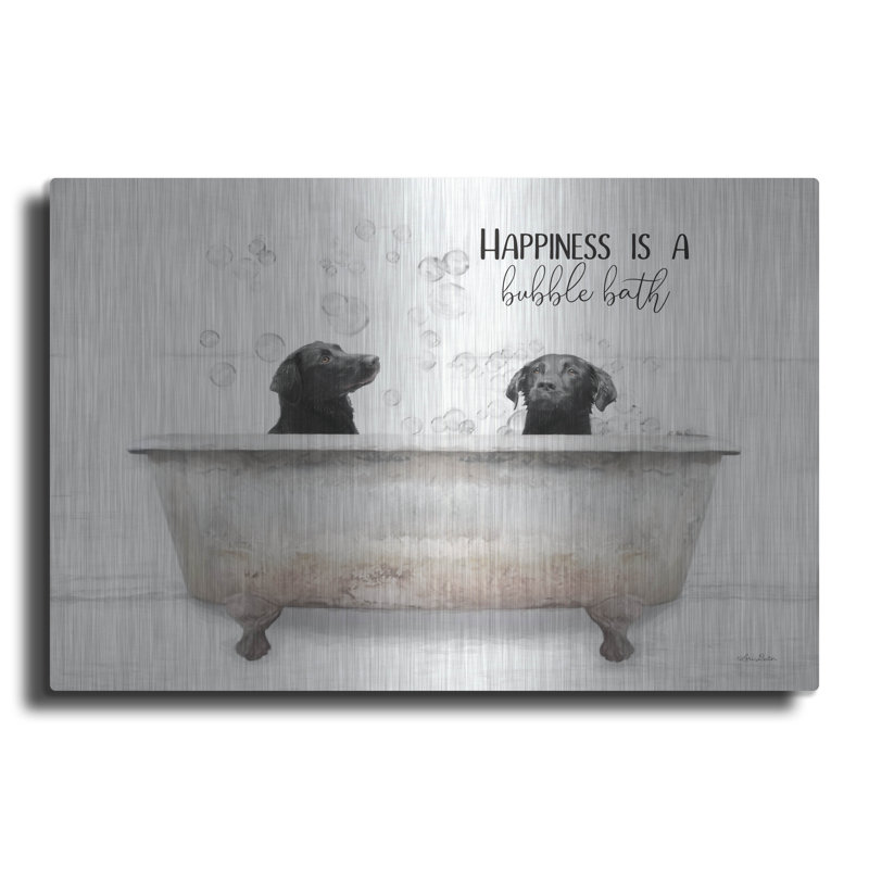 Trinx «Happiness is a Bubble Bath» par Lori Deiter, art mural en métal,, H 16 po x l 24 po