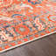 Mags Machine Washable Oriental Brick Red/Orange Area Rug-368045900