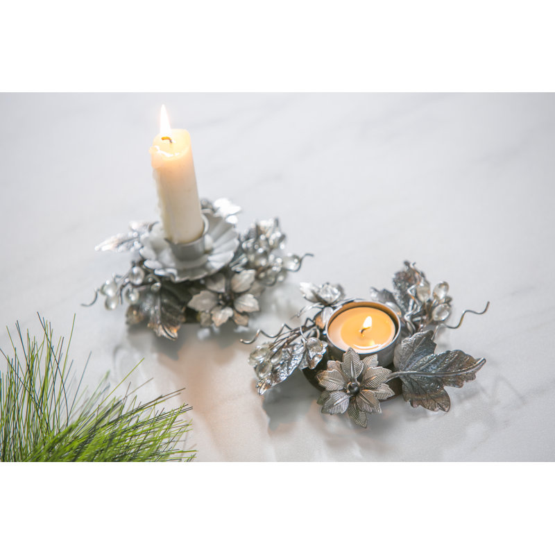 2 Piece Metal Wall Tealight Holder Set