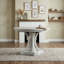 Ensemble de table de salle à manger ronde extensible rétro en chêne avec quatre fauteuils rembourrés-1738239485