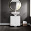 Meuble-lavabo blanc pour lavabo sur pied