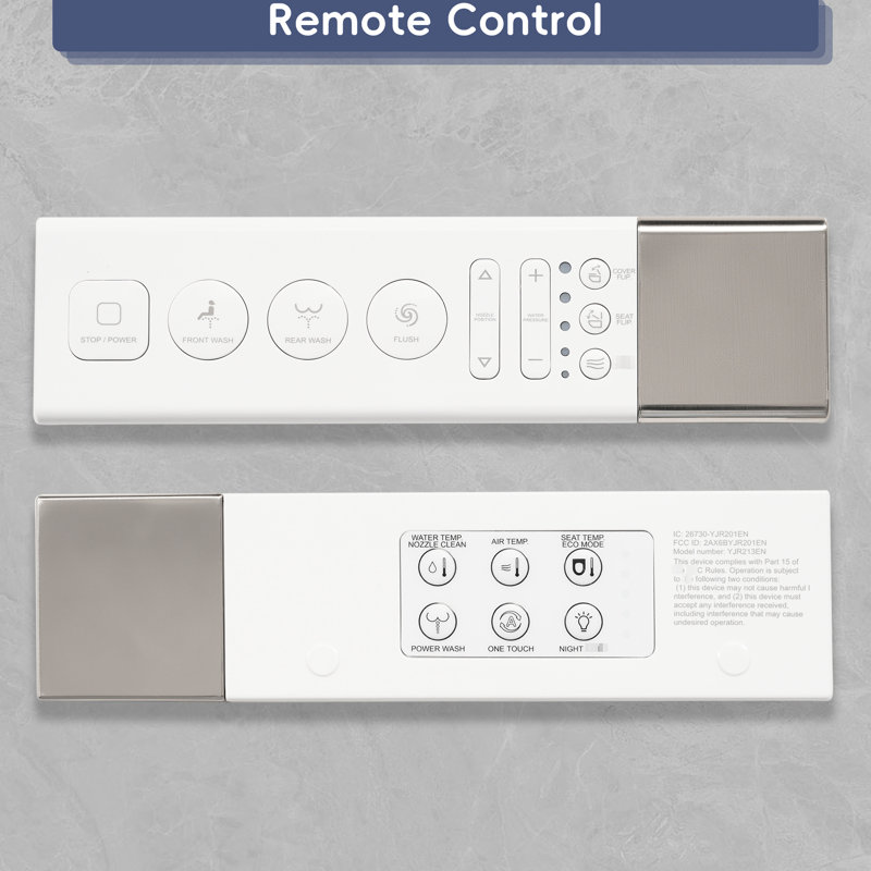 Automatic Bidet Toilet, Heated Seat, Warm Water Cleaning And Drying, Foot Sensor Operation, Led Screen, Remote - Controlled, White Appearance. Four Level Radar Sensing, Multiple Washing Modes, 5