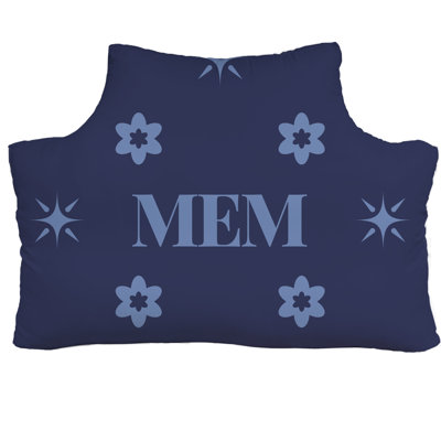 Tête de lit simple avec coussin de 39,5 po x 29,5 po Memphis Colors Smoke Beale
