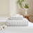 LIFETOWN Striped Duvet Cover Set 100% Washed Cotton Linen Like Bedding Set-114395756-114395754