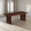Leoniida Walnut Rectangular Solid Wood Top with Solid Wood Base Dining Table